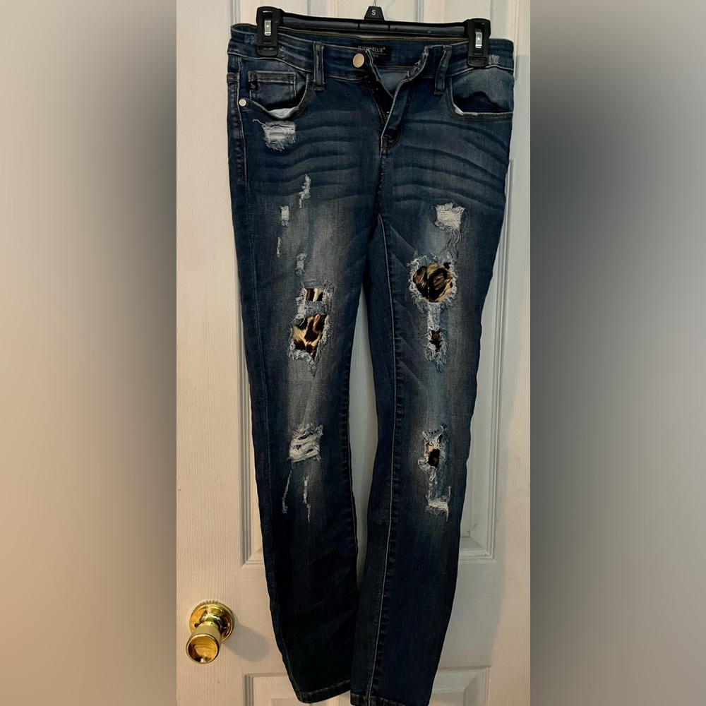 Judy blue animal print jeans size 3